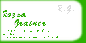 rozsa grainer business card